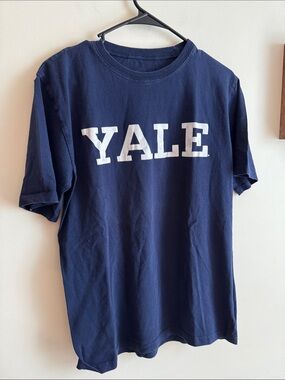 Yale navy blue Graphic Crew Tee